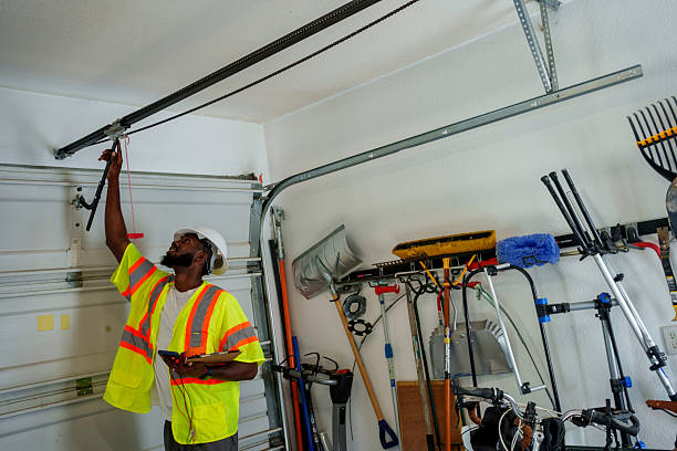 Professional Garage Door Roller Replacement technician working in Elliston, VA